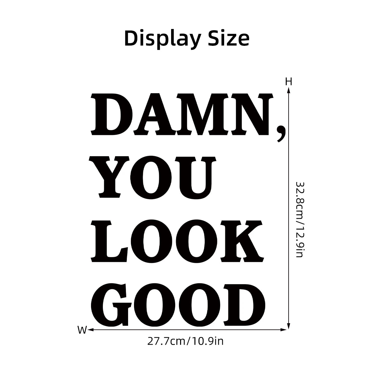 Additional view of Encouraging Text Wall Mirror Decal | Home Decor by HomeDecorDecals.