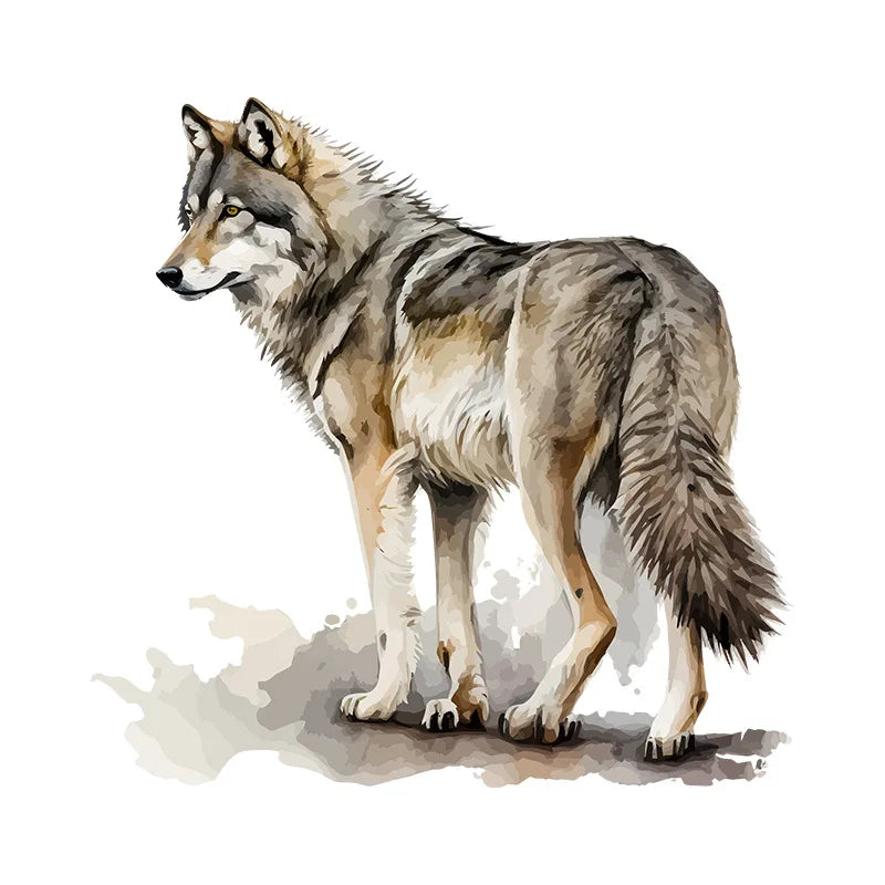 Realistic Wolf Wall Decal | Home Decor displayed in room decor by HomeDecorDecals.