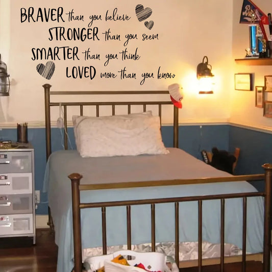 Warm Cute Text Wall Stickers for Living Room Wall Decals Home Decor Accessories Study Room Kids Home Decoration Bedroom-HomeDecorDecals_com