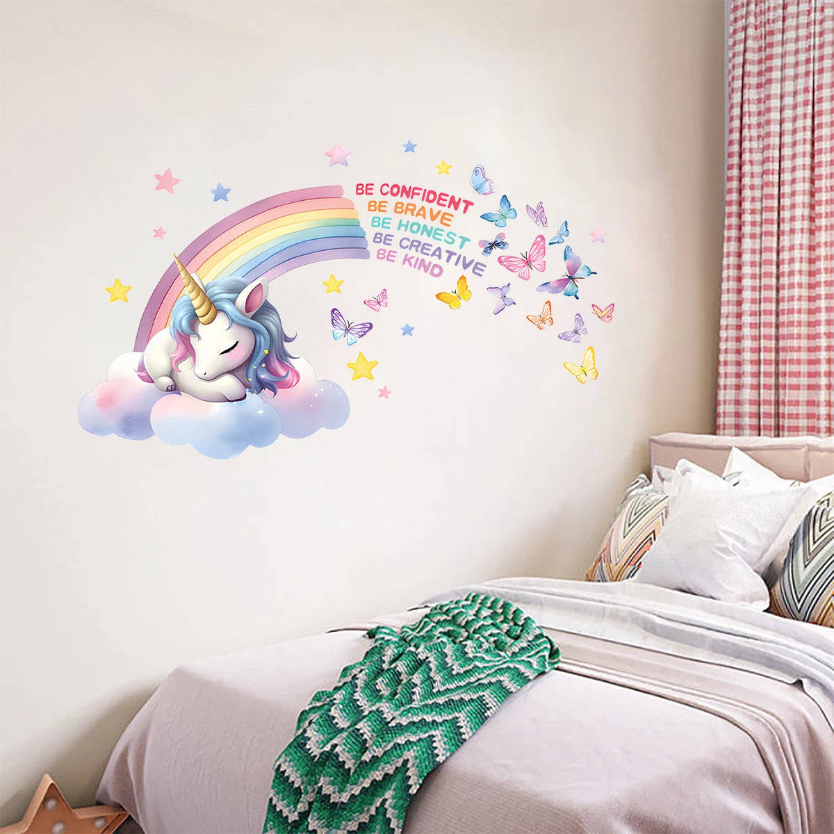 Nordic Bohemian Rainbow Unicorn Wall Sticker-HomeDecorDecals_com