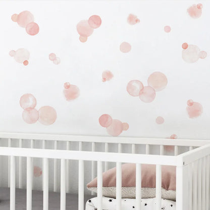 Pink Polka Dot Wall Decal | Home Decor design details by HomeDecorDecals.