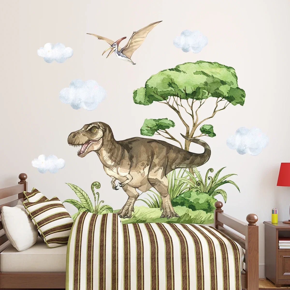 Watercolor Dinosaur Wall Sticker PVC Kids Room Decor-HomeDecorDecals_com