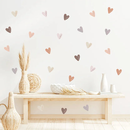 Boho Hearts Wall Decal | Home Decor removable peel and stick wall decal by HomeDecorDecals.