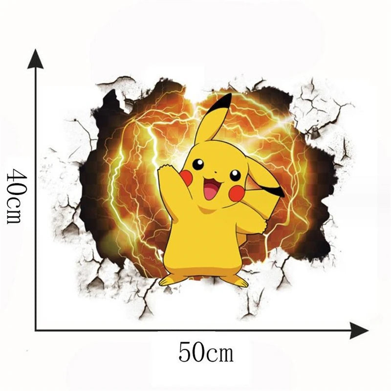 3D Cartoon Pikachu Wall Sticker for Kids Room Decor-HomeDecorDecals_com