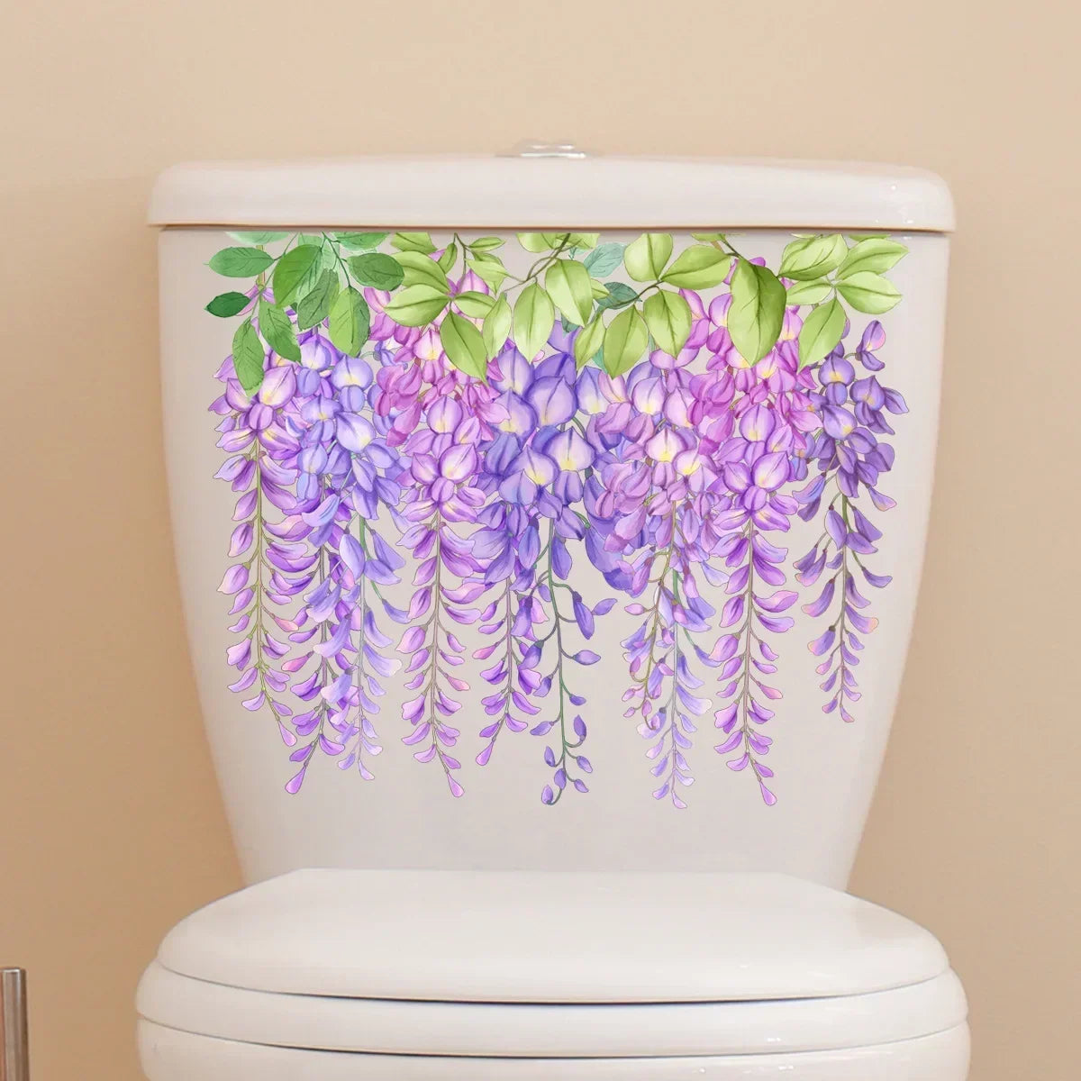 Plant Leaves Wall Sticker Toilet Sticker WC Self Adhesive Mural Beautify Flower Home Decoration Decals Refrigerator sticker-HomeDecorDecals_com