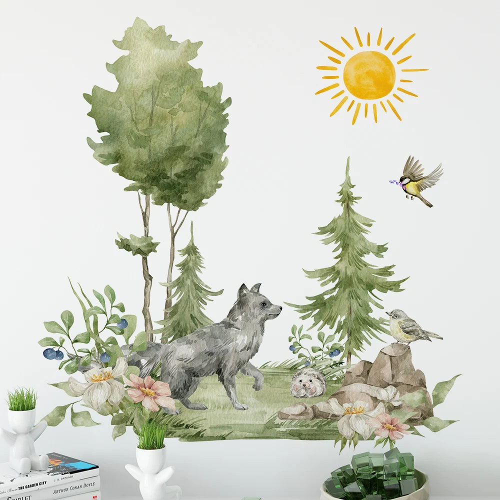 Cartoon Forest Animals Wall Stickers For Décor-HomeDecorDecals_com