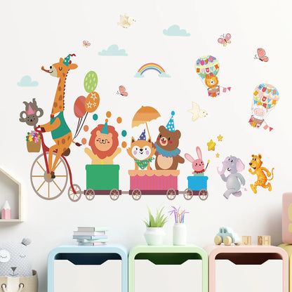 Cartoon Planet Rocket Height Measurement Wall Stickers for Kids Room Baby Boy Room Height Roller Grow Up Chart Wall Decals Mural-HomeDecorDecals_com