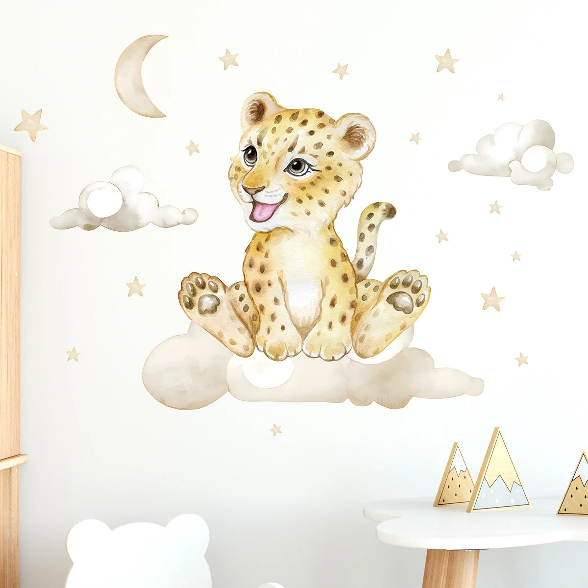 Cartoon Pink Elephant Wall Decal-HomeDecorDecals_com