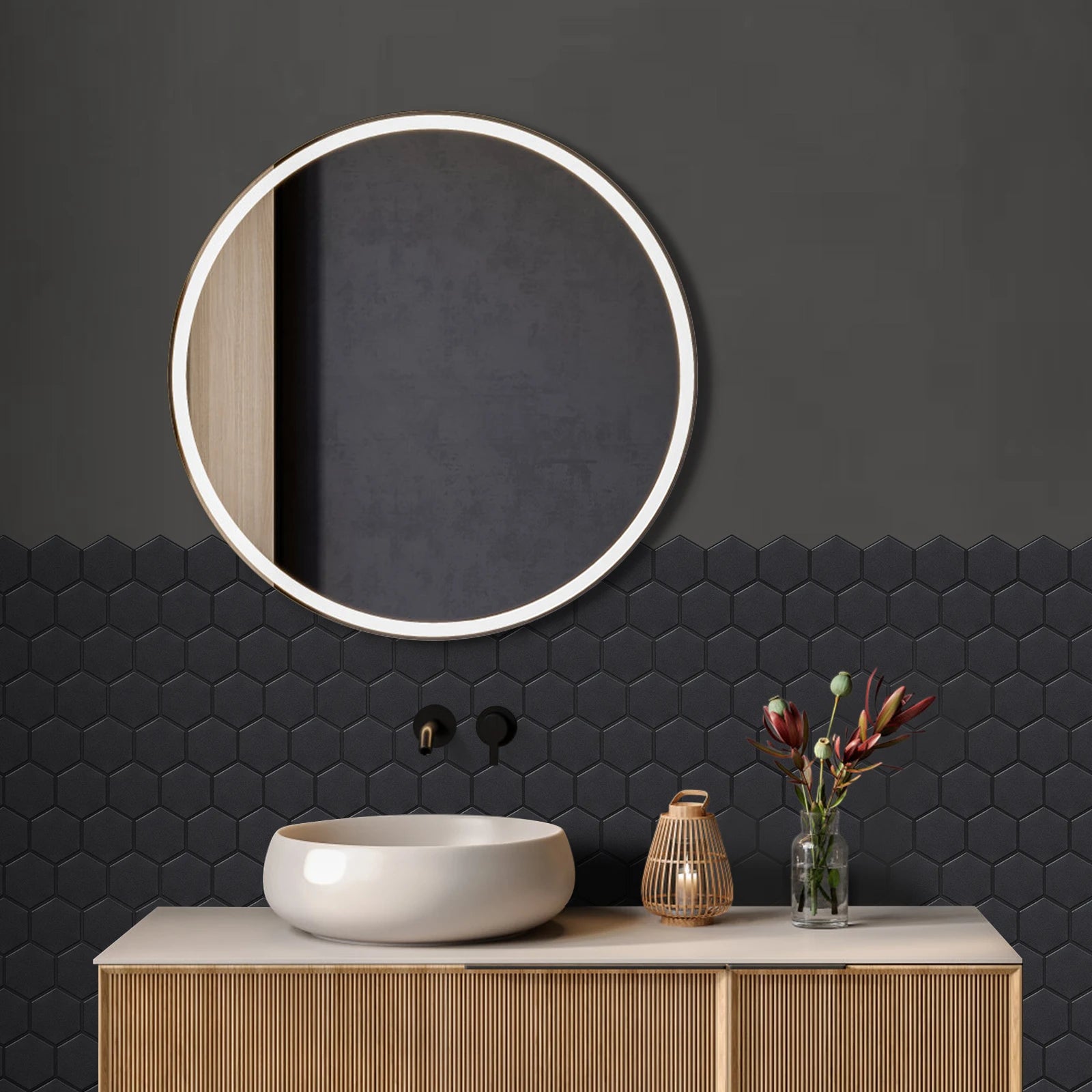 Detailed look at Large Hexagonal Wall Tiles | Home Decor by HomeDecorDecals.