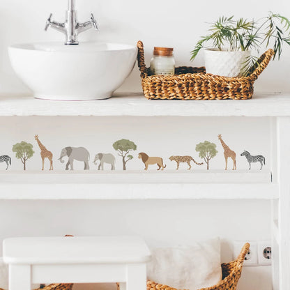 Close-up view of Cute Animals Wall Decal | Home Decor by HomeDecorDecals.