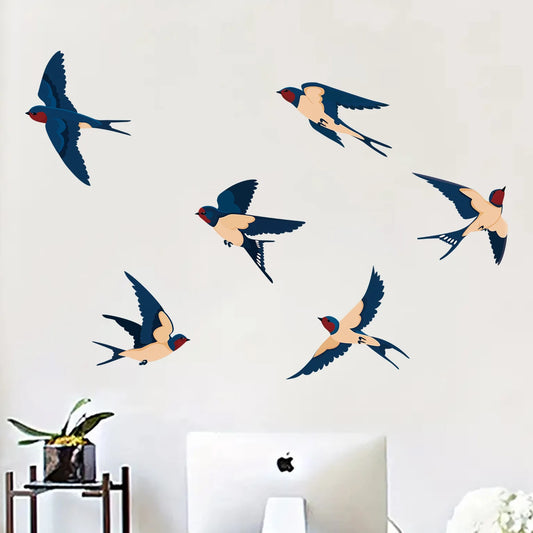 Cartoon Cute Animals Birds Wall Windows Sticker Kids Room Decoration Baby Room for Bedroom Home Decor Living Room Wall Decals-HomeDecorDecals_com