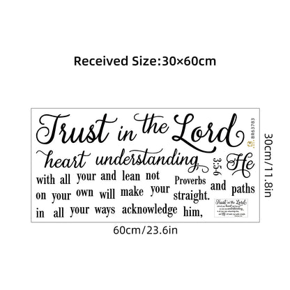 Additional view of Trust in the Lord Scripture Wall Decal | Home Decor by HomeDecorDecals.