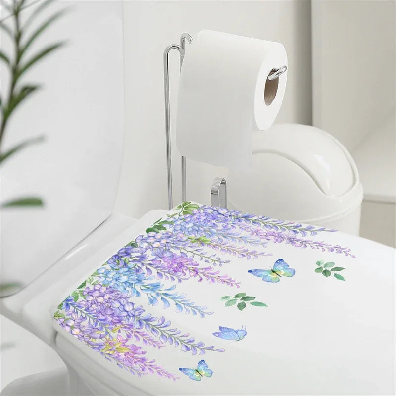 Plant Leaves Wall Sticker Toilet Sticker WC Self Adhesive Mural Beautify Flower Home Decoration Decals Refrigerator sticker-HomeDecorDecals_com