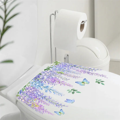 Plant Leaves Wall Sticker Toilet Sticker WC Self Adhesive Mural Beautify Flower Home Decoration Decals Refrigerator sticker-HomeDecorDecals_com