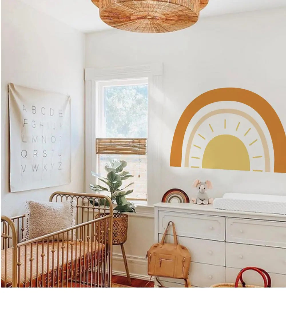 Sunshine Half Sun Wall Decal | Home Decor by HomeDecorDecals.