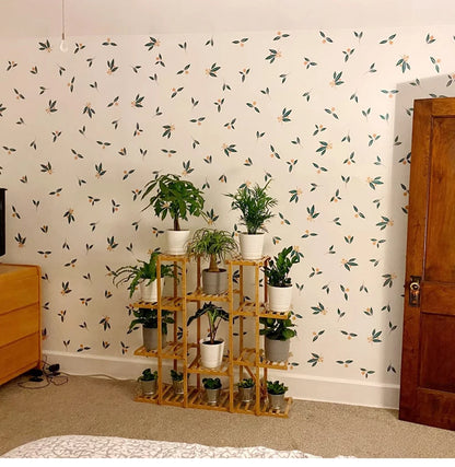 Additional view of Nordic Green Leaves Wall Decal | Home Decor by HomeDecorDecals.