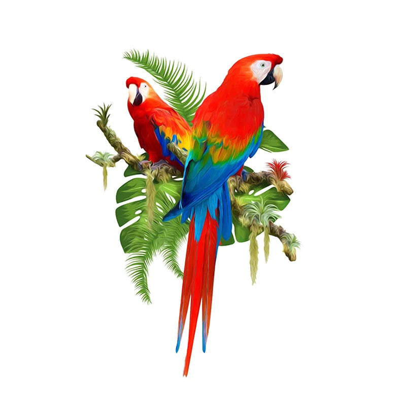 T148# Hand painted Parrot Wall Sticker Bathroom Toilet Decor Living Room Cabinet Home Decoration Decals-HomeDecorDecals_com