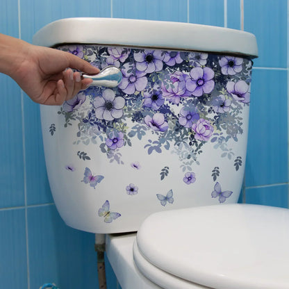 Plant Leaves Wall Sticker Toilet Sticker WC Self Adhesive Mural Beautify Flower Home Decoration Decals Refrigerator sticker-HomeDecorDecals_com