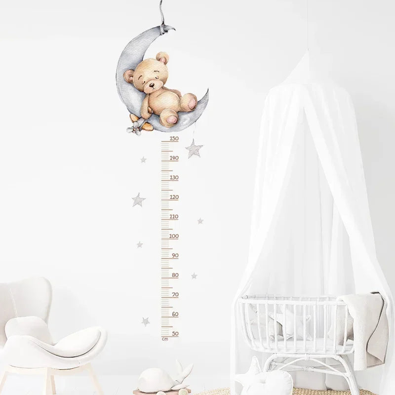 Kids Height Chart Wall Sticker Bear PVC-HomeDecorDecals_com