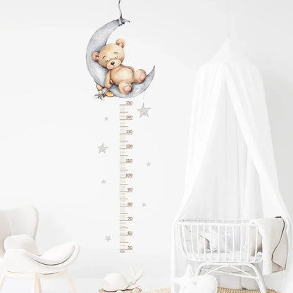 Kids Height Chart Wall Sticker Bear PVC-HomeDecorDecals_com