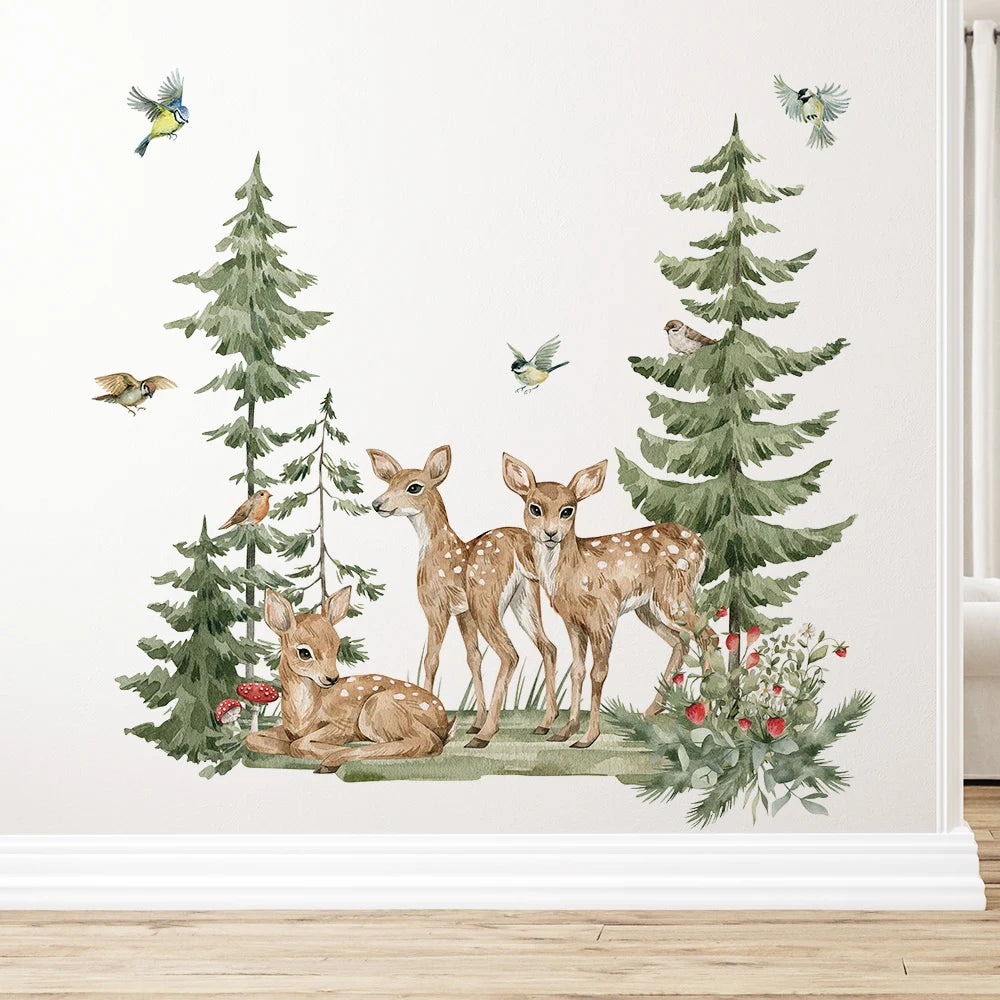 Cartoon Forest Animals Wall Stickers For Décor-HomeDecorDecals_com