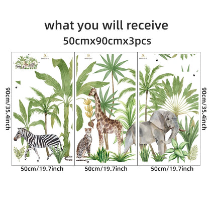 Africa Animals Wall Sticker Elephant Giraffe 15093cm-HomeDecorDecals_com