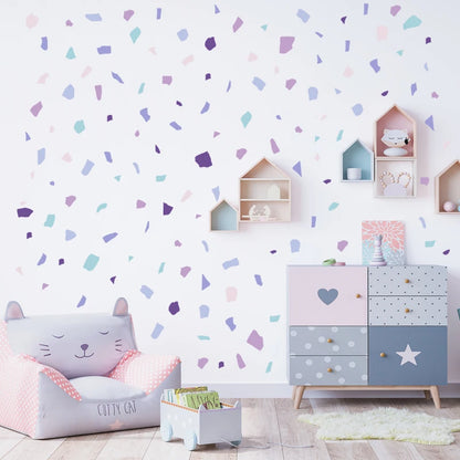 Purple Terrazzo Pattern Wall Decal | Room Decor by HomeDecorDecals.
