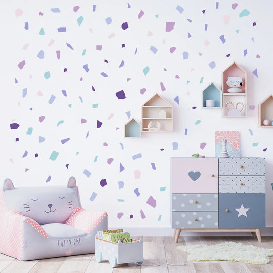 Purple Terrazzo Pattern Wall Decal | Room Decor by HomeDecorDecals.