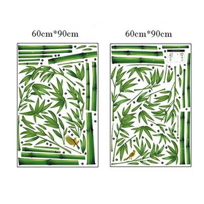 Additional view of Green Bamboo Forest Depths Wall Decal | Home Decor by HomeDecorDecals.