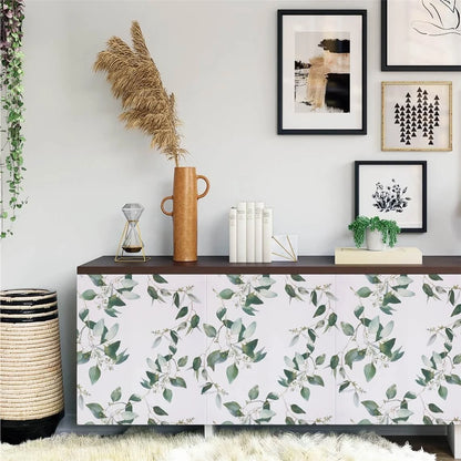 Close-up view of Green Leaf Peel and Stick Wall Decal | Home Decor by HomeDecorDecals.