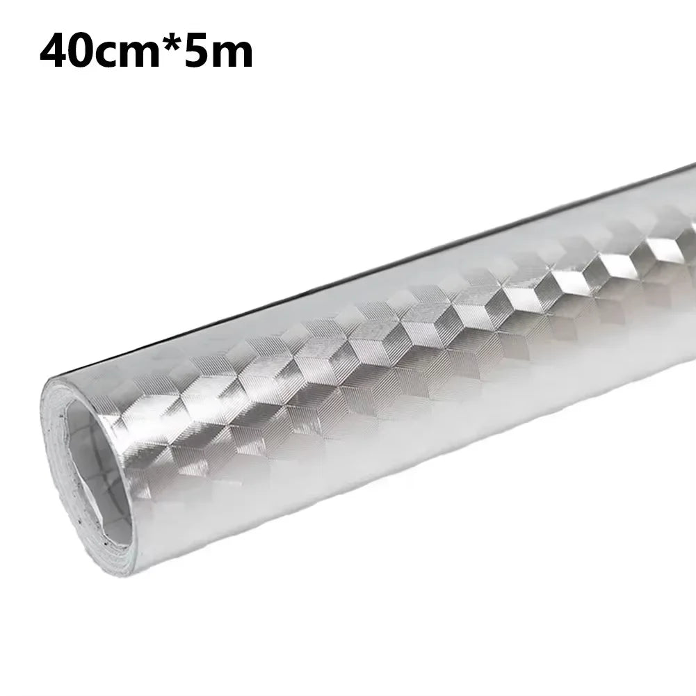 5/2/1M Modern Kitchen Oil-proof Self Adhesives Stickers High-temperature Aluminum Foil Gas Stove Cabinet Contact Sticke-HomeDecorDecals_com