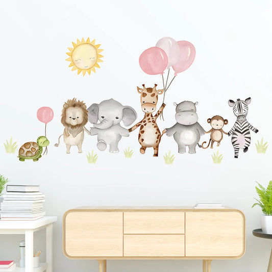 Cartoon Giraffe Wall Decal | Kids Room Decor removable peel and stick wall decal by HomeDecorDecals.