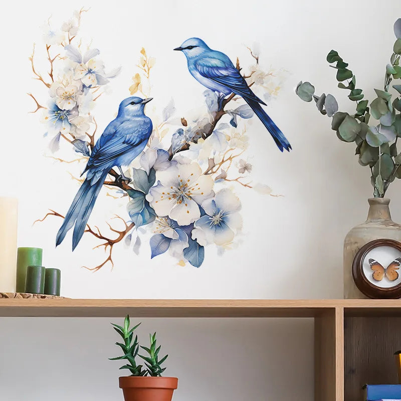 Branches Flower and Birds Wall Decal | Home Decor design details by HomeDecorDecals.