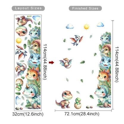 Cartoon Cute Dinosaur Wall Stickers for Children Room Boy Kids Room Living Room Nursery Background Decoration Wall Decals-HomeDecorDecals_com