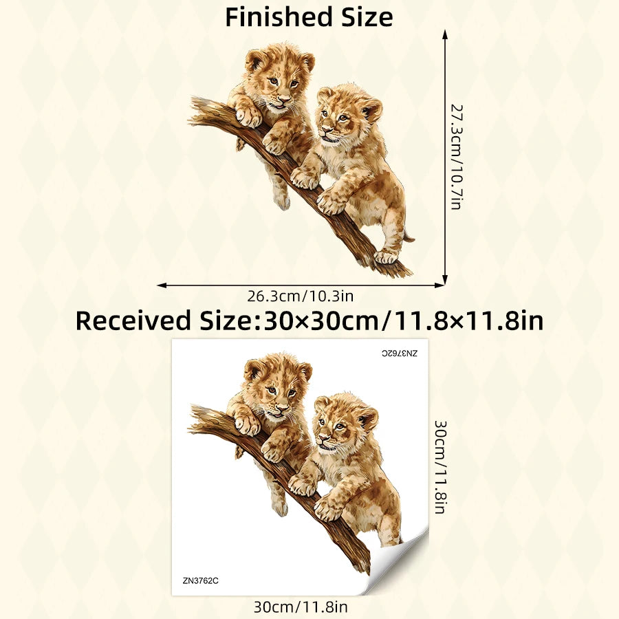 Cartoon Lion Wall Decal for Kids-HomeDecorDecals_com