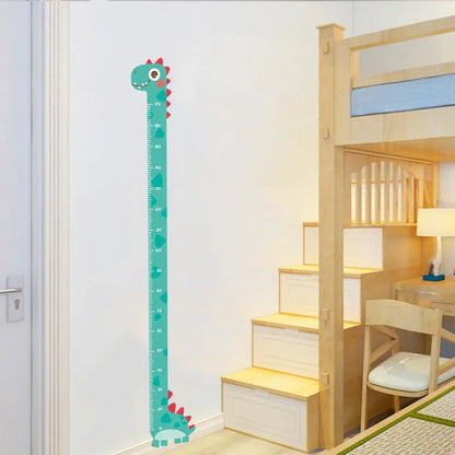 Children Growth Height Ruler Sticker To Measure And Record Kids Height With Unicorn Dinosaur Giraffe Cartoon Nursery Decor-HomeDecorDecals_com