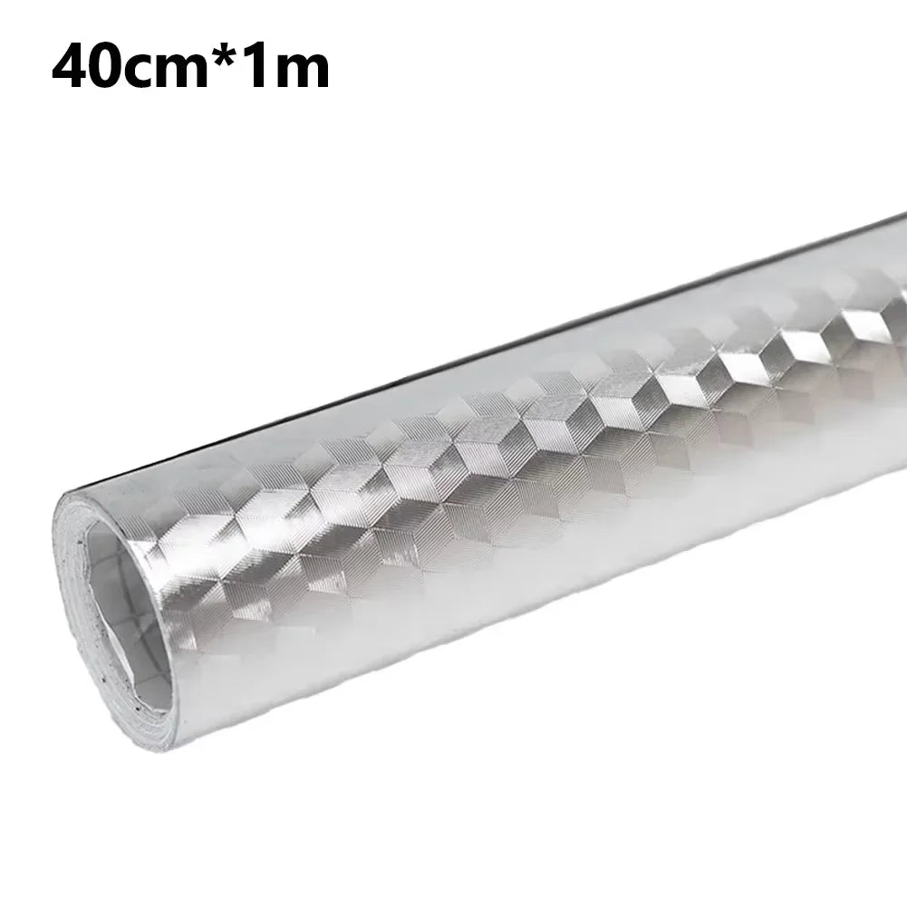5/2/1M Modern Kitchen Oil-proof Self Adhesives Stickers High-temperature Aluminum Foil Gas Stove Cabinet Contact Sticke-HomeDecorDecals_com