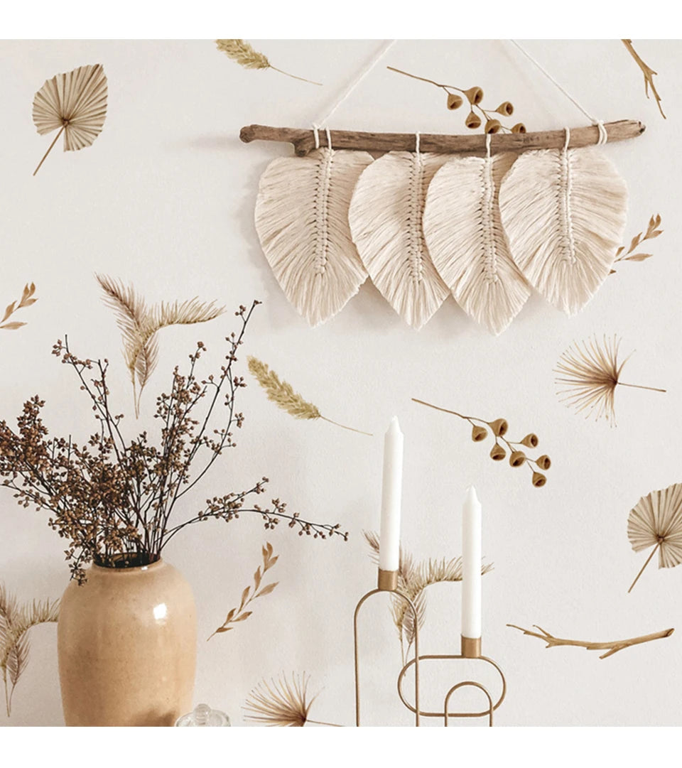 Polka Leaves Wall Decal | Room Decor displayed in room decor by HomeDecorDecals.