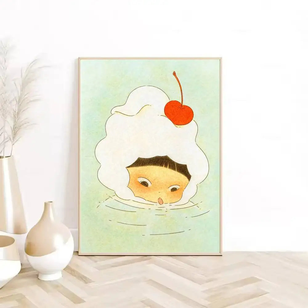 Y-Yoshitomo Nara Art Lovely melancholy Poster HD sticky wall waterproof home living room bedroom Dorm bar aesthetic decoration-HomeDecorDecals_com