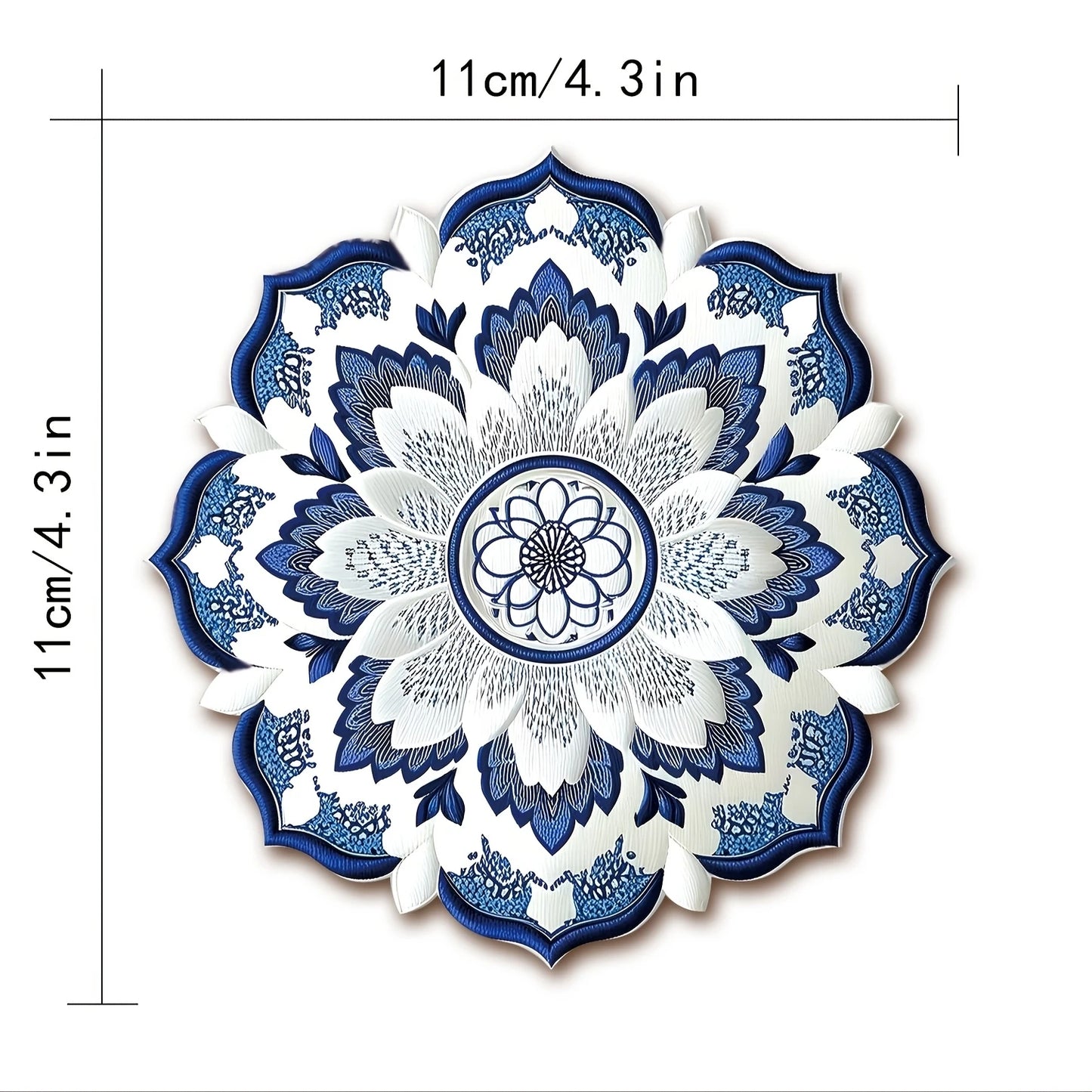Detailed look at Wood Mandala Flower Round Coasters | Home Decor by HomeDecorDecals.