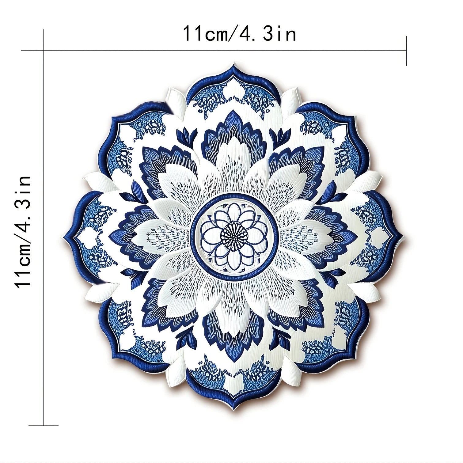 Detailed look at Wood Mandala Flower Round Coasters | Home Decor by HomeDecorDecals.