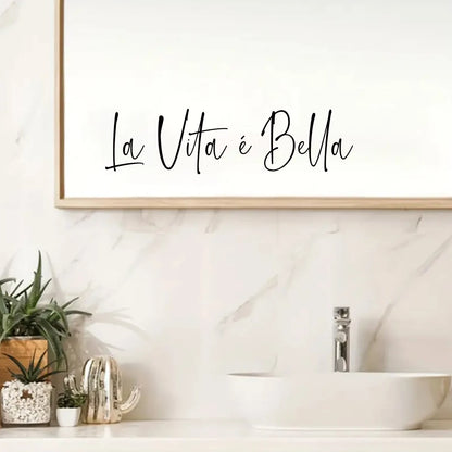 Warm Quote Mirror Decal | Home Decor displayed in room decor by HomeDecorDecals.