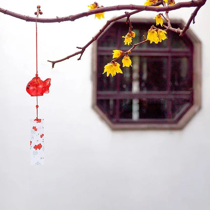 Stained Glass Wind Chimes Small Golden Fish Wind Chimes Can DIY Hand-painted Outdoor Hanging Ornaments Birthday Gift Crafts-HomeDecorDecals_com