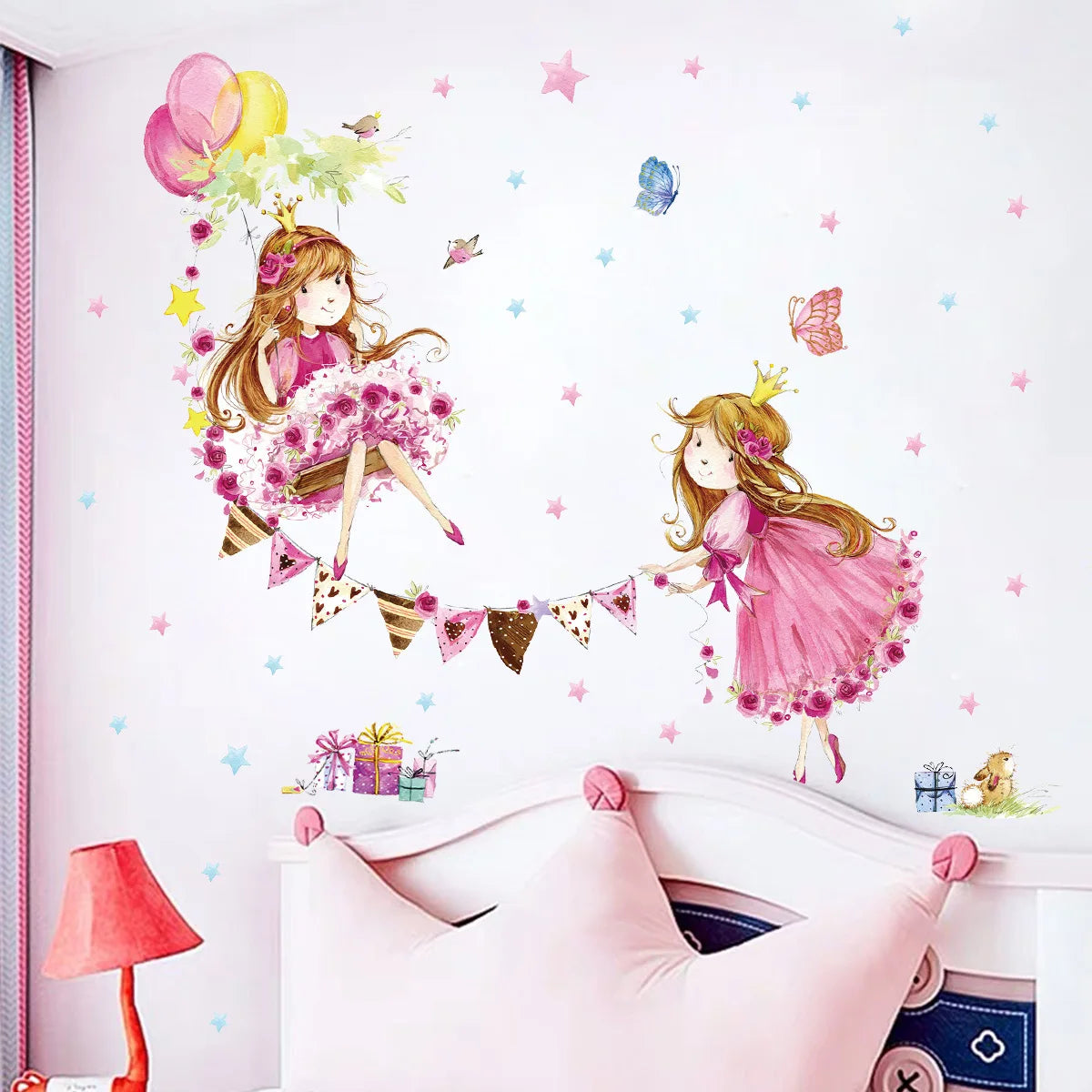 Cartoon Planet Rocket Height Measurement Wall Stickers for Kids Room Baby Boy Room Height Roller Grow Up Chart Wall Decals Mural-HomeDecorDecals_com