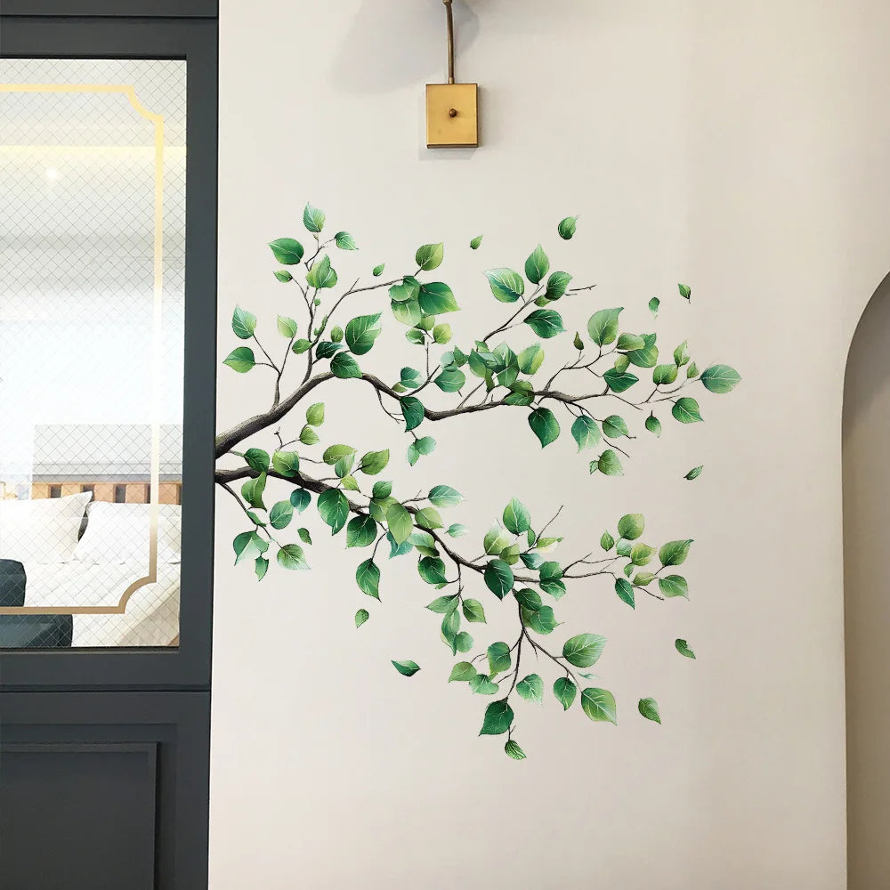 Branches and Leaves Wall Sticker Waterproof PVC Bathroom and Home Wall Decal Decor-HomeDecorDecals_com