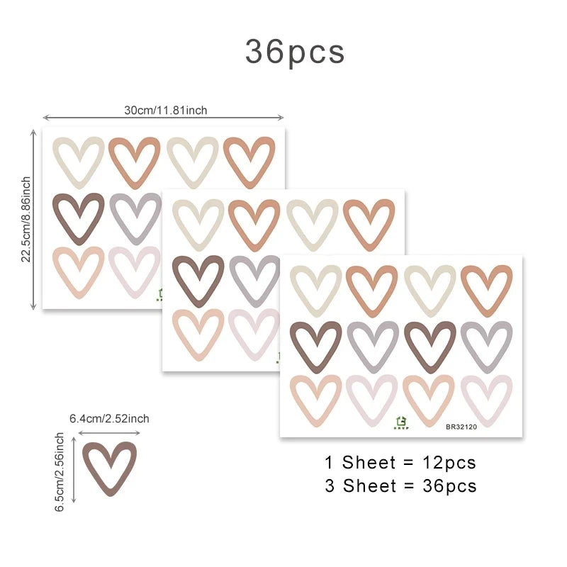 Boho Hearts Wall Decal | Home Decor home decor design by HomeDecorDecals.