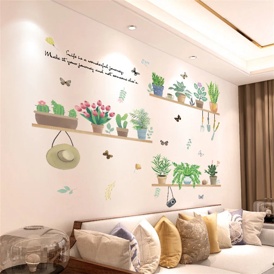 Flowers and Butterfly Wall Decal | Home Decor design details by HomeDecorDecals.