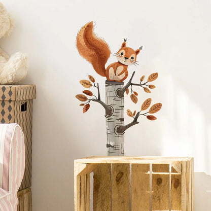 Cartoon Squirrel Wall Sticker for Kids Room-HomeDecorDecals_com