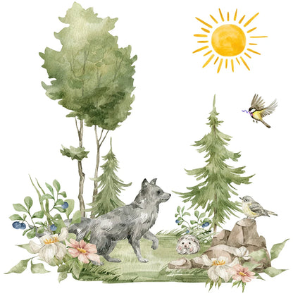 Cartoon Forest Animals Wall Stickers For Décor-HomeDecorDecals_com