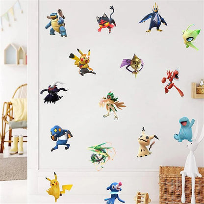 3D Cartoon Pikachu Wall Sticker for Kids Room Decor-HomeDecorDecals_com